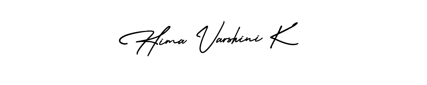 Hima Varshini K stylish signature style. Best Handwritten Sign (AmerikaSignatureDemo-Regular) for my name. Handwritten Signature Collection Ideas for my name Hima Varshini K. Hima Varshini K signature style 3 images and pictures png