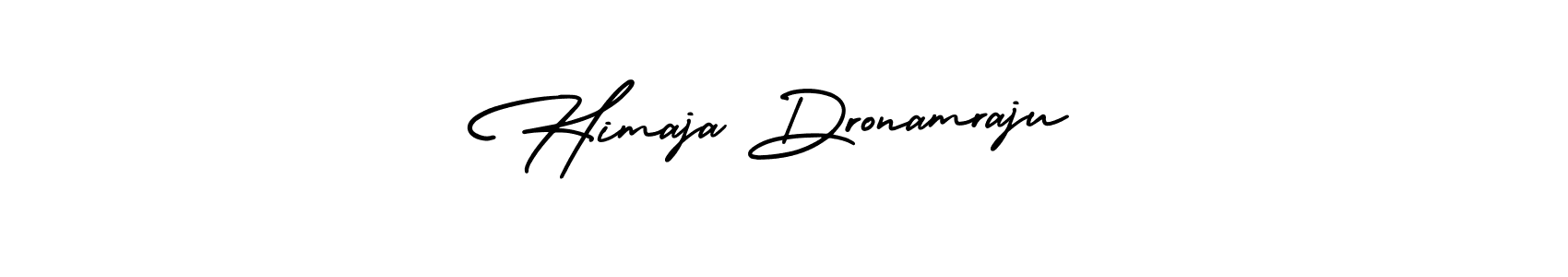 How to make Himaja Dronamraju name signature. Use AmerikaSignatureDemo-Regular style for creating short signs online. This is the latest handwritten sign. Himaja Dronamraju signature style 3 images and pictures png