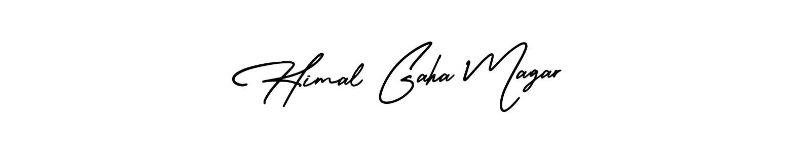 Use a signature maker to create a handwritten signature online. With this signature software, you can design (AmerikaSignatureDemo-Regular) your own signature for name Himal Gaha Magar. Himal Gaha Magar signature style 3 images and pictures png