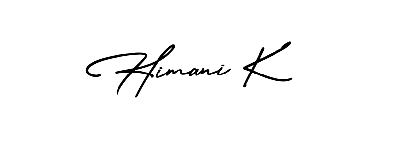 AmerikaSignatureDemo-Regular is a professional signature style that is perfect for those who want to add a touch of class to their signature. It is also a great choice for those who want to make their signature more unique. Get Himani K name to fancy signature for free. Himani K signature style 3 images and pictures png