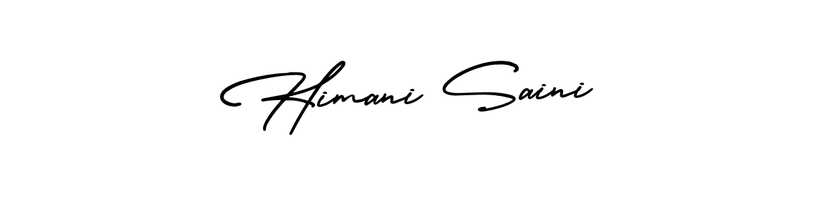 How to Draw Himani Saini signature style? AmerikaSignatureDemo-Regular is a latest design signature styles for name Himani Saini. Himani Saini signature style 3 images and pictures png