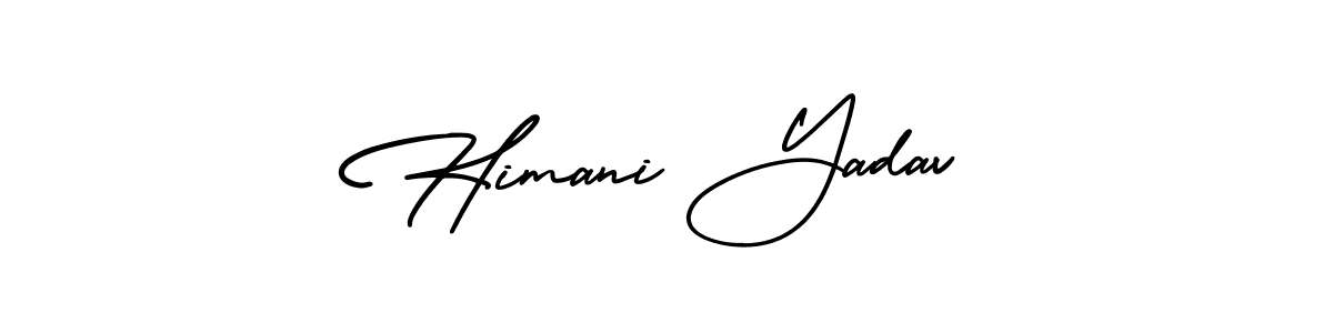 Make a beautiful signature design for name Himani Yadav. With this signature (AmerikaSignatureDemo-Regular) style, you can create a handwritten signature for free. Himani Yadav signature style 3 images and pictures png