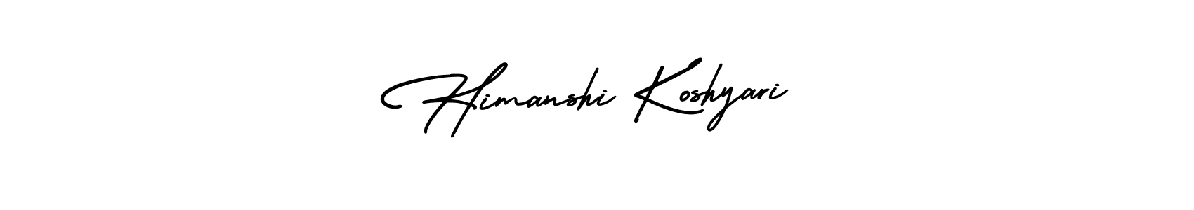 Himanshi Koshyari stylish signature style. Best Handwritten Sign (AmerikaSignatureDemo-Regular) for my name. Handwritten Signature Collection Ideas for my name Himanshi Koshyari. Himanshi Koshyari signature style 3 images and pictures png