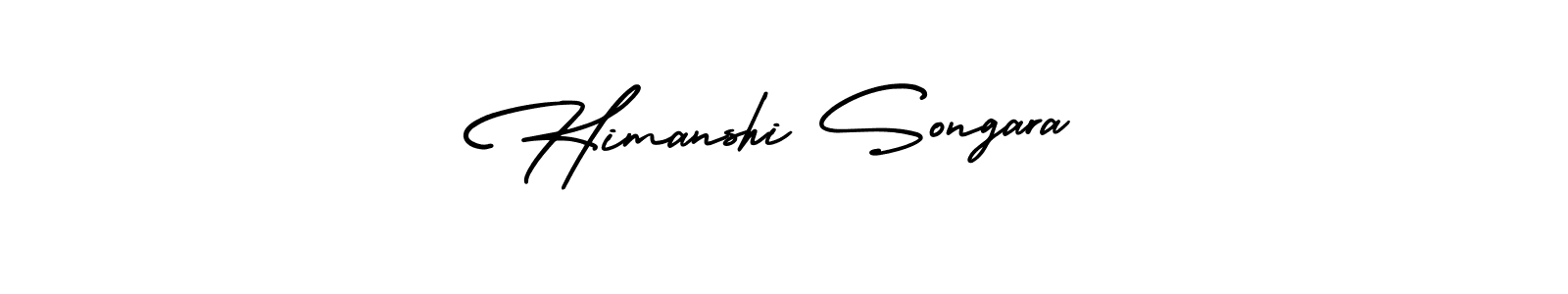 How to make Himanshi Songara name signature. Use AmerikaSignatureDemo-Regular style for creating short signs online. This is the latest handwritten sign. Himanshi Songara signature style 3 images and pictures png