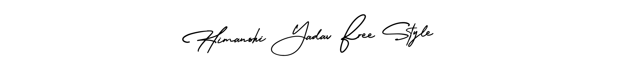 Design your own signature with our free online signature maker. With this signature software, you can create a handwritten (AmerikaSignatureDemo-Regular) signature for name Himanshi Yadav Free Style. Himanshi Yadav Free Style signature style 3 images and pictures png