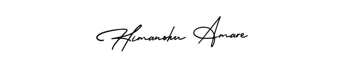 The best way (AmerikaSignatureDemo-Regular) to make a short signature is to pick only two or three words in your name. The name Himanshu Amare include a total of six letters. For converting this name. Himanshu Amare signature style 3 images and pictures png