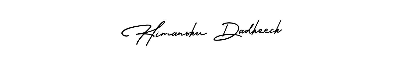 It looks lik you need a new signature style for name Himanshu Dadheech. Design unique handwritten (AmerikaSignatureDemo-Regular) signature with our free signature maker in just a few clicks. Himanshu Dadheech signature style 3 images and pictures png