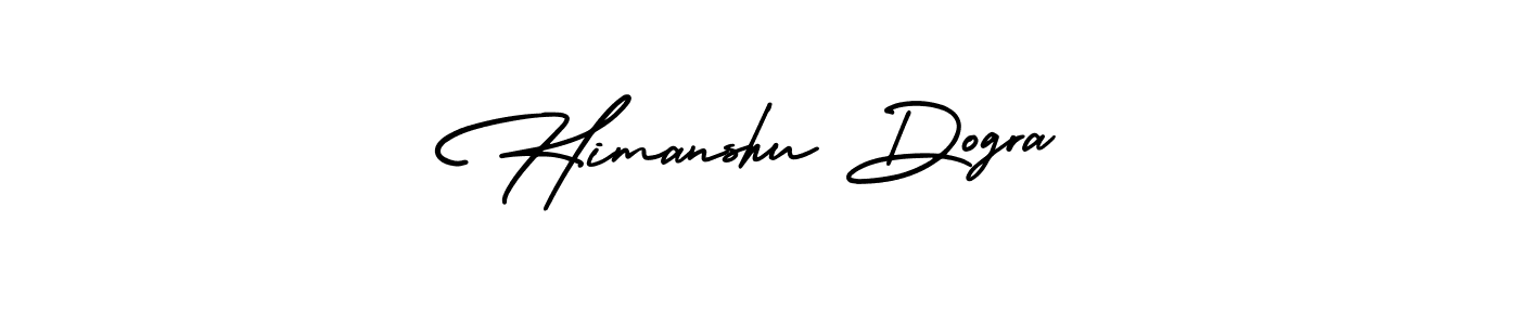 The best way (AmerikaSignatureDemo-Regular) to make a short signature is to pick only two or three words in your name. The name Himanshu Dogra include a total of six letters. For converting this name. Himanshu Dogra signature style 3 images and pictures png