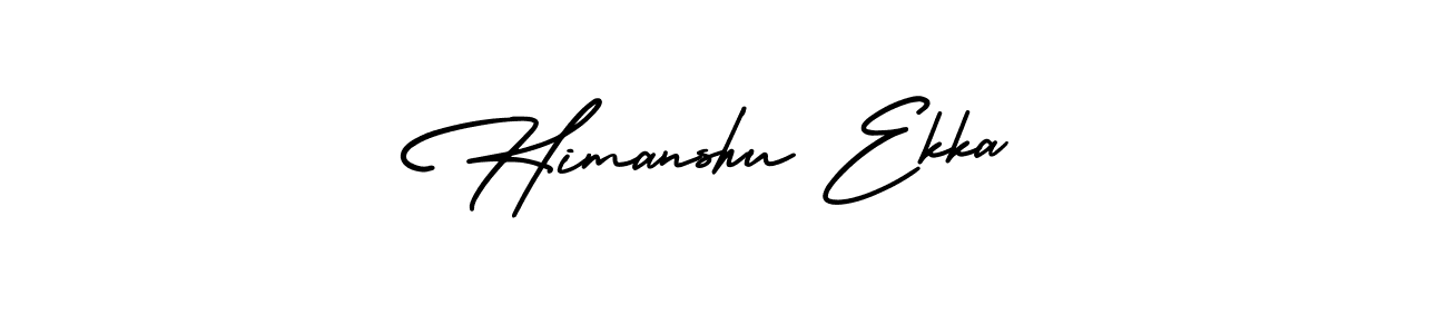 The best way (AmerikaSignatureDemo-Regular) to make a short signature is to pick only two or three words in your name. The name Himanshu Ekka include a total of six letters. For converting this name. Himanshu Ekka signature style 3 images and pictures png