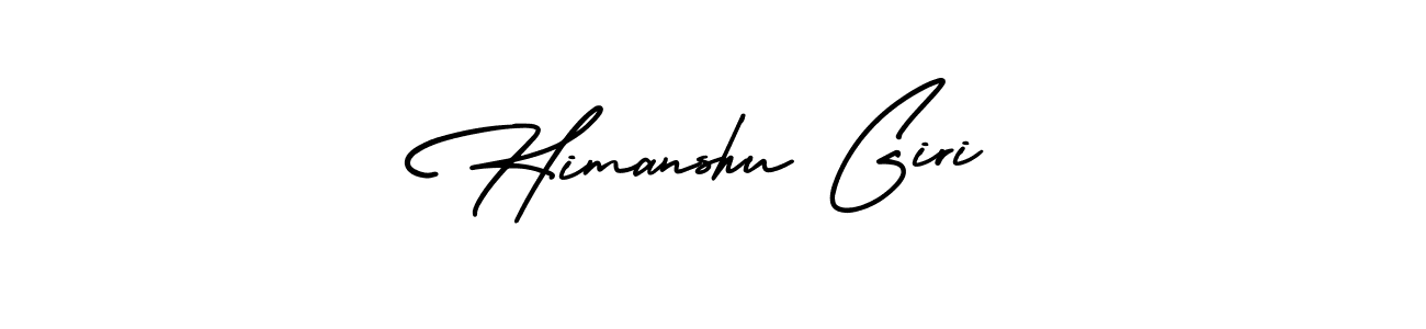 The best way (AmerikaSignatureDemo-Regular) to make a short signature is to pick only two or three words in your name. The name Himanshu Giri include a total of six letters. For converting this name. Himanshu Giri signature style 3 images and pictures png