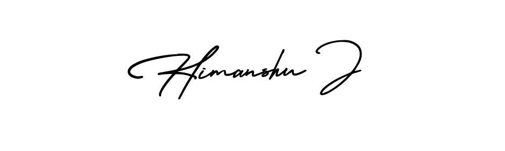 You should practise on your own different ways (AmerikaSignatureDemo-Regular) to write your name (Himanshu J) in signature. don't let someone else do it for you. Himanshu J signature style 3 images and pictures png