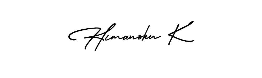 Use a signature maker to create a handwritten signature online. With this signature software, you can design (AmerikaSignatureDemo-Regular) your own signature for name Himanshu K. Himanshu K signature style 3 images and pictures png