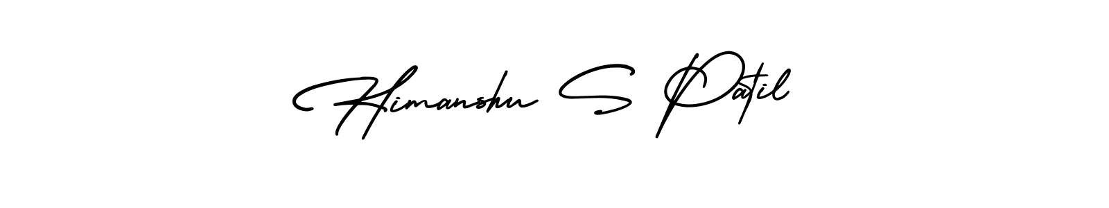 This is the best signature style for the Himanshu S Patil name. Also you like these signature font (AmerikaSignatureDemo-Regular). Mix name signature. Himanshu S Patil signature style 3 images and pictures png