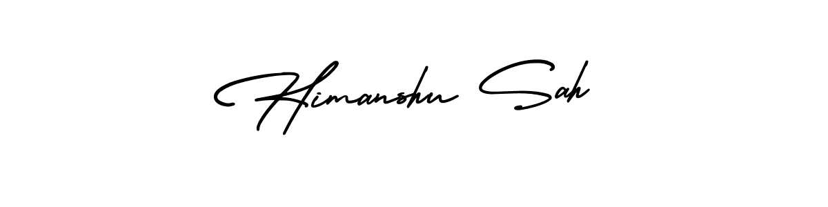 This is the best signature style for the Himanshu Sah name. Also you like these signature font (AmerikaSignatureDemo-Regular). Mix name signature. Himanshu Sah signature style 3 images and pictures png