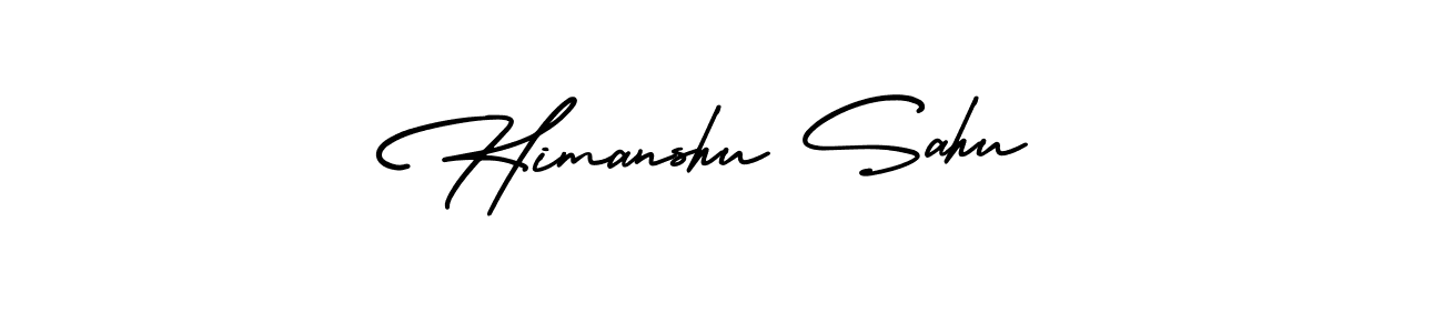 You should practise on your own different ways (AmerikaSignatureDemo-Regular) to write your name (Himanshu Sahu) in signature. don't let someone else do it for you. Himanshu Sahu signature style 3 images and pictures png