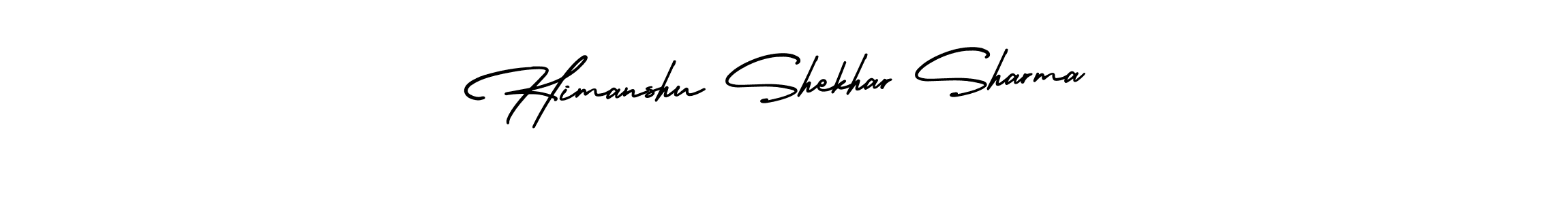 The best way (AmerikaSignatureDemo-Regular) to make a short signature is to pick only two or three words in your name. The name Himanshu Shekhar Sharma include a total of six letters. For converting this name. Himanshu Shekhar Sharma signature style 3 images and pictures png