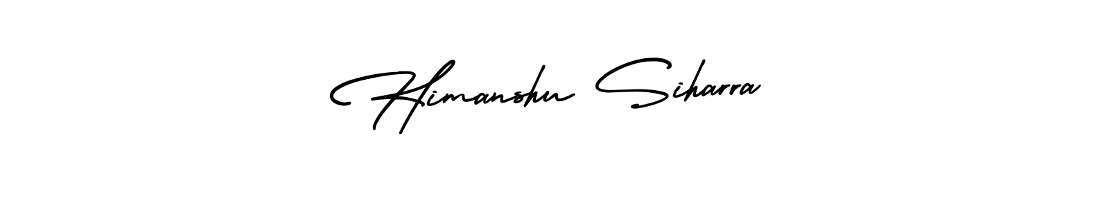 The best way (AmerikaSignatureDemo-Regular) to make a short signature is to pick only two or three words in your name. The name Himanshu Siharra include a total of six letters. For converting this name. Himanshu Siharra signature style 3 images and pictures png