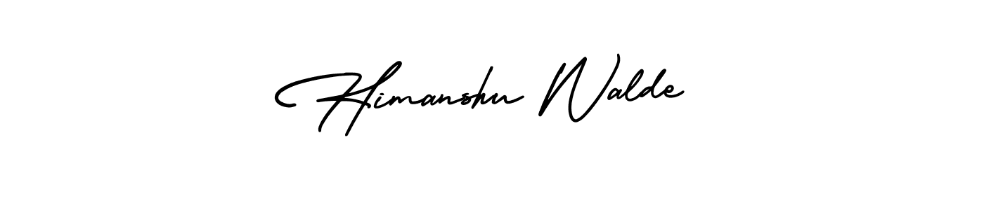 Also You can easily find your signature by using the search form. We will create Himanshu Walde name handwritten signature images for you free of cost using AmerikaSignatureDemo-Regular sign style. Himanshu Walde signature style 3 images and pictures png