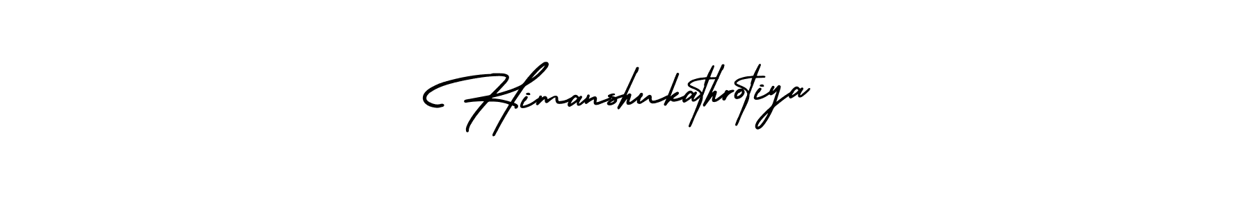 Similarly AmerikaSignatureDemo-Regular is the best handwritten signature design. Signature creator online .You can use it as an online autograph creator for name Himanshukathrotiya. Himanshukathrotiya signature style 3 images and pictures png