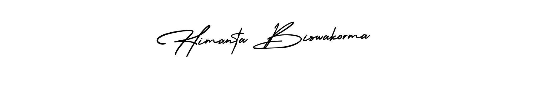 You should practise on your own different ways (AmerikaSignatureDemo-Regular) to write your name (Himanta Biswakorma) in signature. don't let someone else do it for you. Himanta Biswakorma signature style 3 images and pictures png
