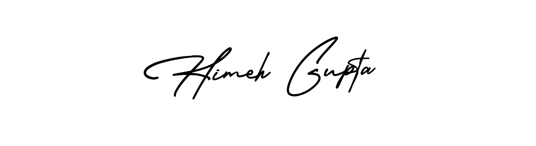 You should practise on your own different ways (AmerikaSignatureDemo-Regular) to write your name (Himeh Gupta) in signature. don't let someone else do it for you. Himeh Gupta signature style 3 images and pictures png