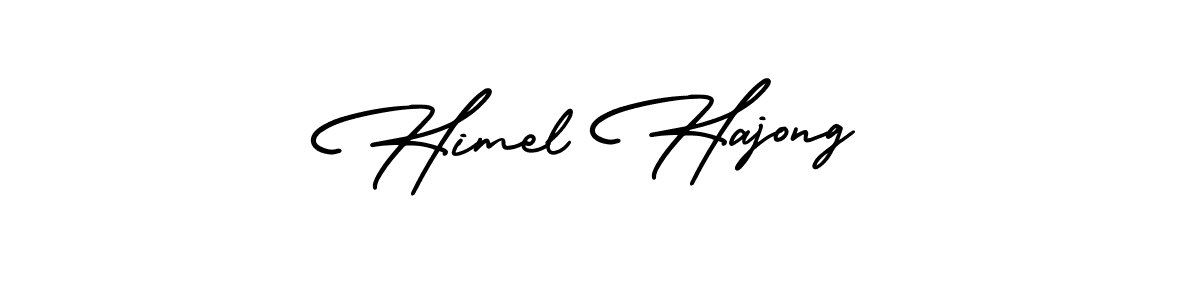 How to make Himel Hajong name signature. Use AmerikaSignatureDemo-Regular style for creating short signs online. This is the latest handwritten sign. Himel Hajong signature style 3 images and pictures png
