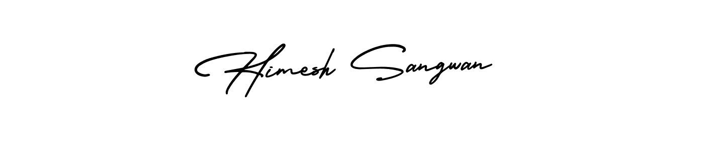 The best way (AmerikaSignatureDemo-Regular) to make a short signature is to pick only two or three words in your name. The name Himesh Sangwan include a total of six letters. For converting this name. Himesh Sangwan signature style 3 images and pictures png