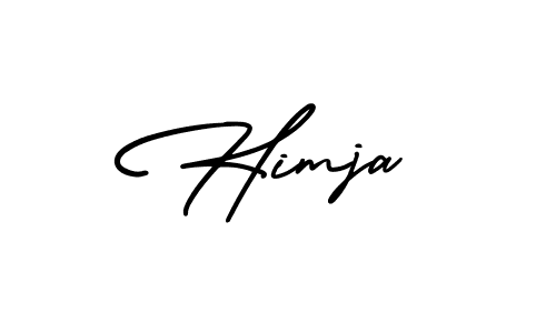 How to make Himja name signature. Use AmerikaSignatureDemo-Regular style for creating short signs online. This is the latest handwritten sign. Himja signature style 3 images and pictures png