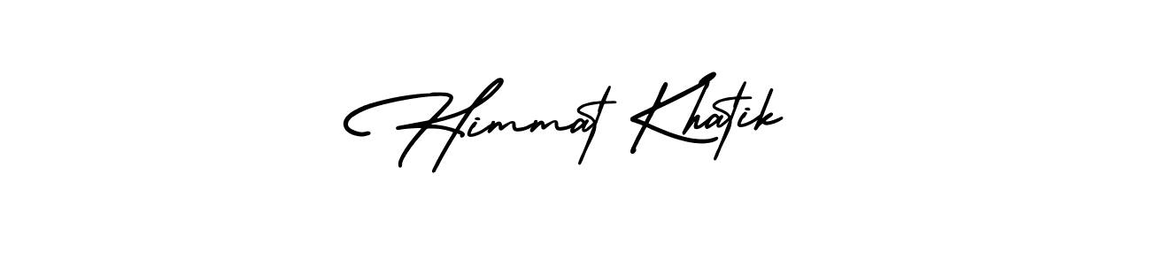 How to make Himmat Khatik name signature. Use AmerikaSignatureDemo-Regular style for creating short signs online. This is the latest handwritten sign. Himmat Khatik signature style 3 images and pictures png