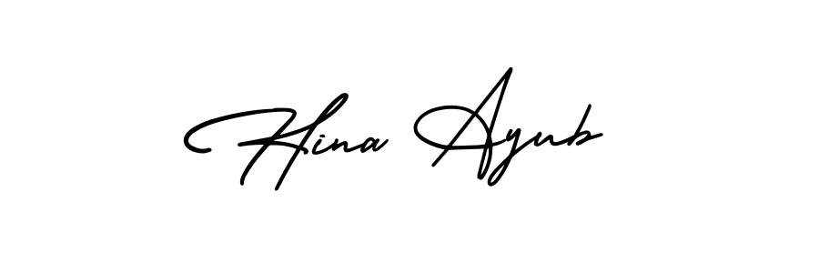 It looks lik you need a new signature style for name Hina Ayub. Design unique handwritten (AmerikaSignatureDemo-Regular) signature with our free signature maker in just a few clicks. Hina Ayub signature style 3 images and pictures png