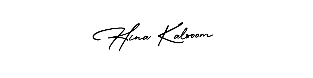 Make a beautiful signature design for name Hina Kalsoom. With this signature (AmerikaSignatureDemo-Regular) style, you can create a handwritten signature for free. Hina Kalsoom signature style 3 images and pictures png