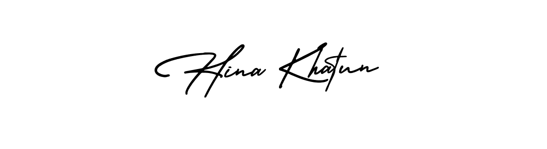 Also You can easily find your signature by using the search form. We will create Hina Khatun name handwritten signature images for you free of cost using AmerikaSignatureDemo-Regular sign style. Hina Khatun signature style 3 images and pictures png