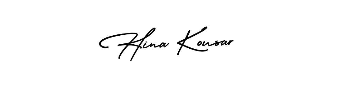 if you are searching for the best signature style for your name Hina Kousar. so please give up your signature search. here we have designed multiple signature styles  using AmerikaSignatureDemo-Regular. Hina Kousar signature style 3 images and pictures png