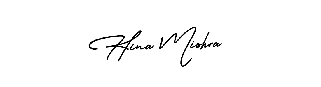 Design your own signature with our free online signature maker. With this signature software, you can create a handwritten (AmerikaSignatureDemo-Regular) signature for name Hina Mishra. Hina Mishra signature style 3 images and pictures png