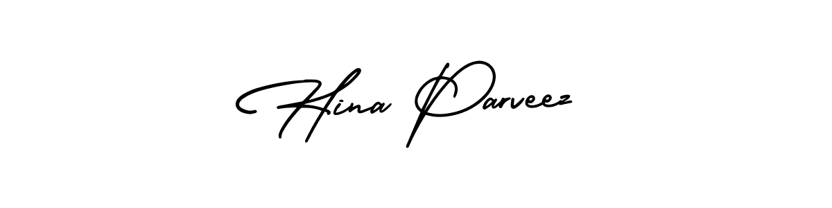 How to make Hina Parveez signature? AmerikaSignatureDemo-Regular is a professional autograph style. Create handwritten signature for Hina Parveez name. Hina Parveez signature style 3 images and pictures png