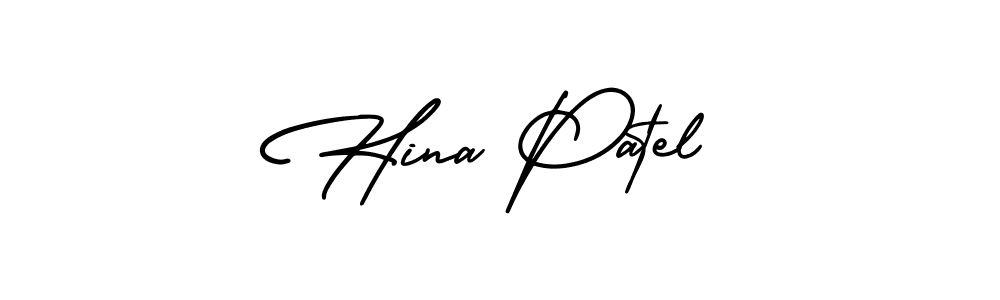 Hina Patel stylish signature style. Best Handwritten Sign (AmerikaSignatureDemo-Regular) for my name. Handwritten Signature Collection Ideas for my name Hina Patel. Hina Patel signature style 3 images and pictures png