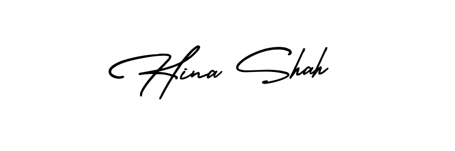 The best way (AmerikaSignatureDemo-Regular) to make a short signature is to pick only two or three words in your name. The name Hina Shah include a total of six letters. For converting this name. Hina Shah signature style 3 images and pictures png