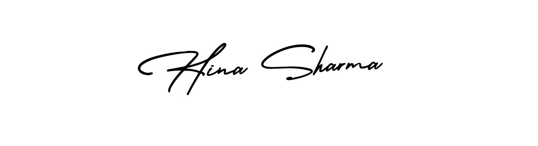 Create a beautiful signature design for name Hina Sharma. With this signature (AmerikaSignatureDemo-Regular) fonts, you can make a handwritten signature for free. Hina Sharma signature style 3 images and pictures png