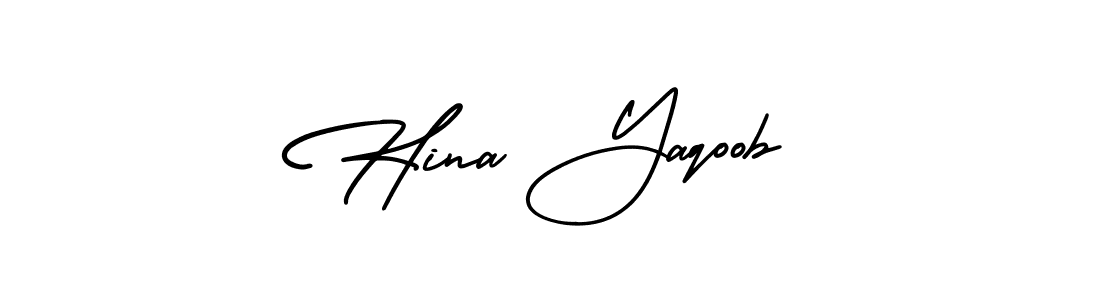 Make a beautiful signature design for name Hina Yaqoob. Use this online signature maker to create a handwritten signature for free. Hina Yaqoob signature style 3 images and pictures png