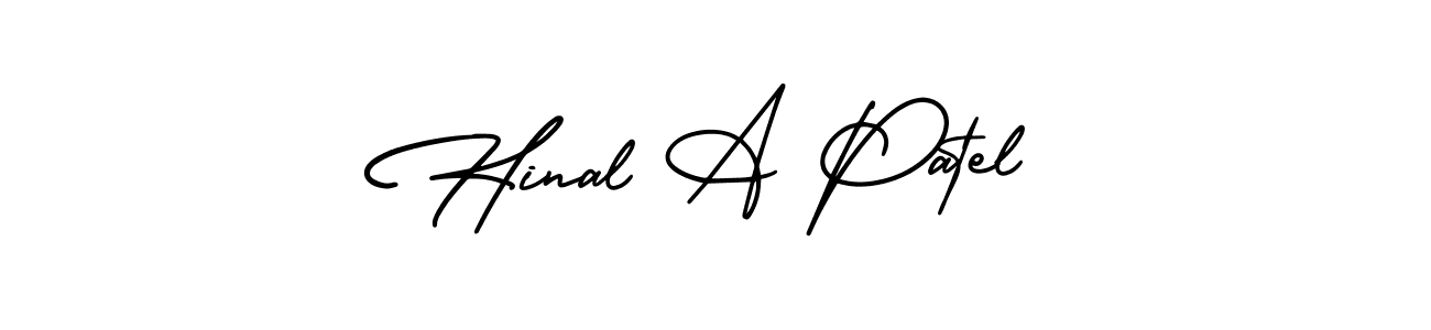 Similarly AmerikaSignatureDemo-Regular is the best handwritten signature design. Signature creator online .You can use it as an online autograph creator for name Hinal A Patel. Hinal A Patel signature style 3 images and pictures png