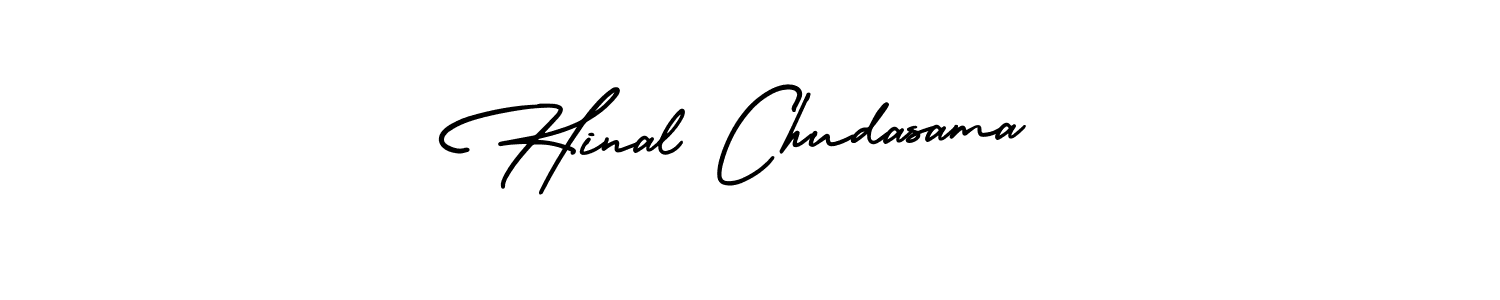 Make a beautiful signature design for name Hinal Chudasama. With this signature (AmerikaSignatureDemo-Regular) style, you can create a handwritten signature for free. Hinal Chudasama signature style 3 images and pictures png