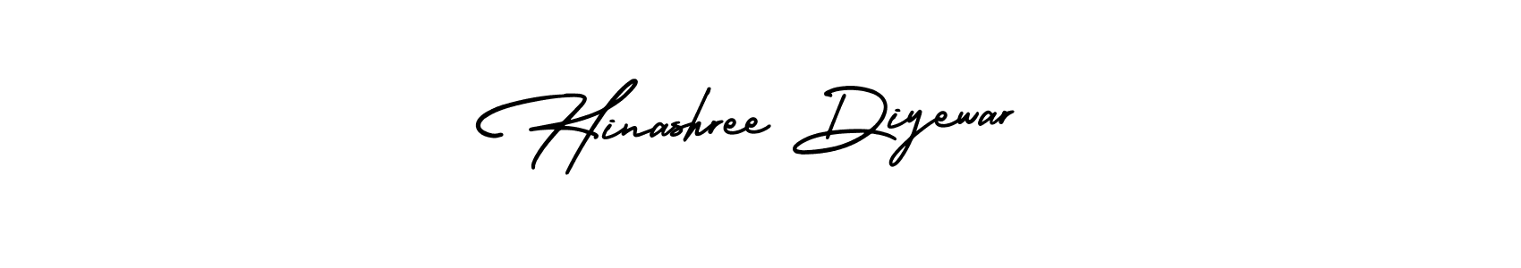 Make a beautiful signature design for name Hinashree Diyewar. With this signature (AmerikaSignatureDemo-Regular) style, you can create a handwritten signature for free. Hinashree Diyewar signature style 3 images and pictures png