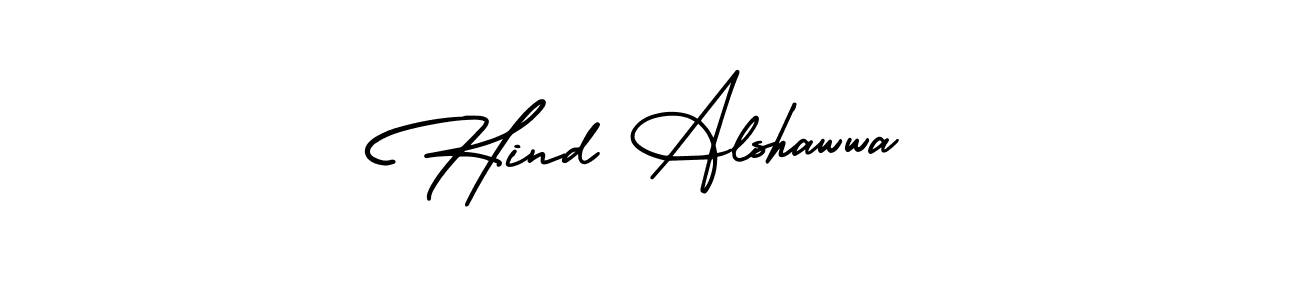 Use a signature maker to create a handwritten signature online. With this signature software, you can design (AmerikaSignatureDemo-Regular) your own signature for name Hind Alshawwa. Hind Alshawwa signature style 3 images and pictures png