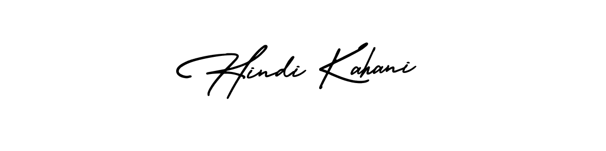 Use a signature maker to create a handwritten signature online. With this signature software, you can design (AmerikaSignatureDemo-Regular) your own signature for name Hindi Kahani. Hindi Kahani signature style 3 images and pictures png