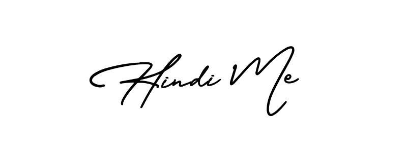 Design your own signature with our free online signature maker. With this signature software, you can create a handwritten (AmerikaSignatureDemo-Regular) signature for name Hindi Me. Hindi Me signature style 3 images and pictures png