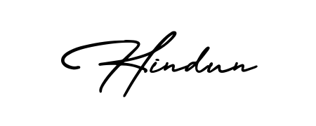 An effortless, minimalist signature concept for Hindun using AmerikaSignatureDemo-Regular design. Clean lines that look great on any document. Hindun signature style 3 images and pictures png