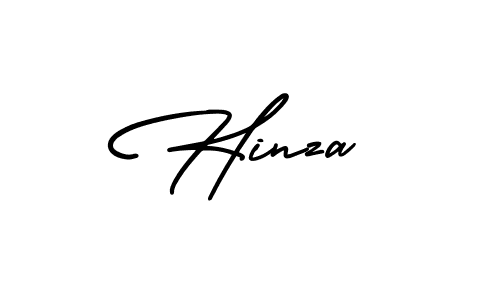 Use a signature maker to create a handwritten signature online. With this signature software, you can design (AmerikaSignatureDemo-Regular) your own signature for name Hinza. Hinza signature style 3 images and pictures png