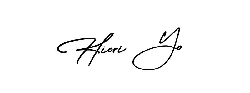 You should practise on your own different ways (AmerikaSignatureDemo-Regular) to write your name (Hiori Yo) in signature. don't let someone else do it for you. Hiori Yo signature style 3 images and pictures png