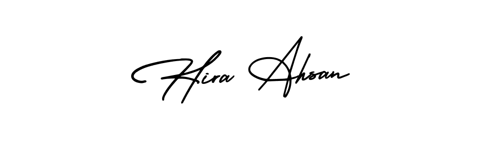 See photos of Hira Ahsan official signature by Spectra . Check more albums & portfolios. Read reviews & check more about AmerikaSignatureDemo-Regular font. Hira Ahsan signature style 3 images and pictures png
