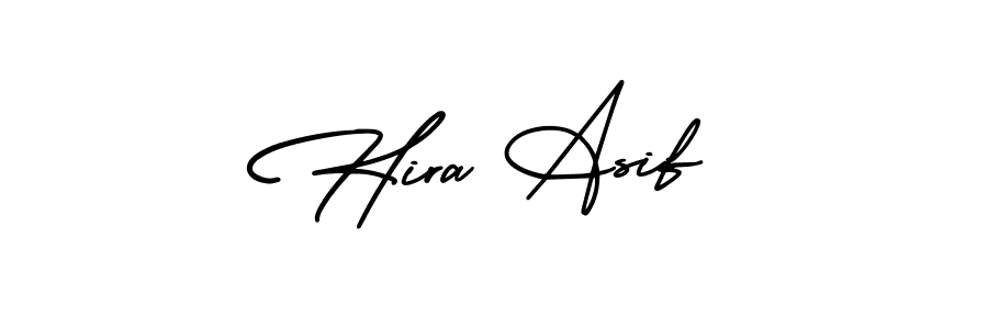 Hira Asif stylish signature style. Best Handwritten Sign (AmerikaSignatureDemo-Regular) for my name. Handwritten Signature Collection Ideas for my name Hira Asif. Hira Asif signature style 3 images and pictures png